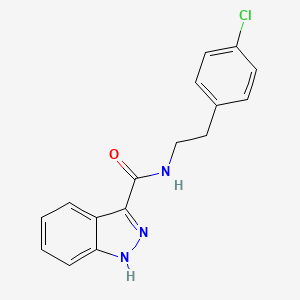 molecular formula C16H14ClN3O B2655252 N-[2-(4-氯苯基)乙基]-1H-吲唑-3-甲酰胺 CAS No. 851798-78-2