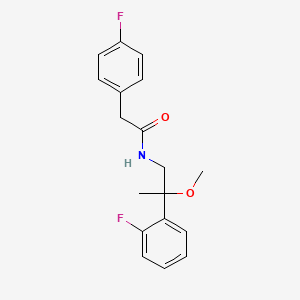 2-(4-fluorophenyl)-N-(2-(2-fluorophenyl)-2-methoxypropyl)acetamide