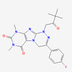 1-(3,3-Dimethyl-2-oxobutyl)-3-(4-fluorophenyl)-7,9-dimethyl-4H-purino[8,7-c][1,2,4]triazine-6,8-dione