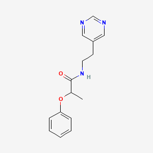 2-phenoxy-N-(2-(pyrimidin-5-yl)ethyl)propanamide