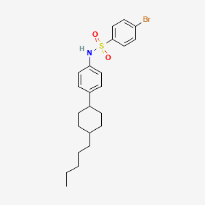 molecular formula C23H30BrNO2S B2655283 4-溴-N-[4-(4-戊基环己基)苯基]苯磺酰胺 CAS No. 477890-25-8