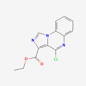 molecular formula C13H10ClN3O2 B2655287 Ethyl 4-chloroimidazo[1,5-a]quinoxaline-3-carboxylate CAS No. 86110-26-1