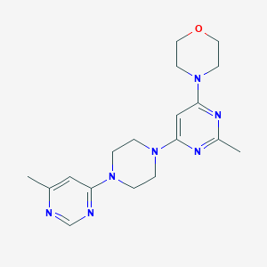 molecular formula C18H25N7O B2655300 4-{2-Methyl-6-[4-(6-methylpyrimidin-4-yl)piperazin-1-yl]pyrimidin-4-yl}morpholine CAS No. 2331992-58-4