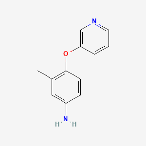 molecular formula C12H12N2O B2655302 3-Methyl-4-(pyridin-3-yloxy)aniline CAS No. 383434-56-8