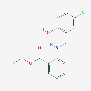 molecular formula C16H16ClNO3 B2655305 Ethyl 2-[(5-chloro-2-hydroxybenzyl)amino]benzoate CAS No. 1094227-82-3