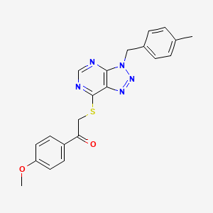 1-(4-Methoxyphenyl)-2-[3-[(4-methylphenyl)methyl]triazolo[4,5-d]pyrimidin-7-yl]sulfanylethanone