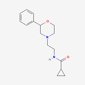 molecular formula C16H22N2O2 B2655307 N-(2-(2-phenylmorpholino)ethyl)cyclopropanecarboxamide CAS No. 953935-66-5