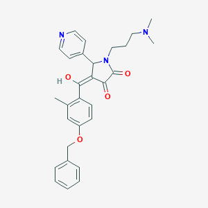 molecular formula C29H31N3O4 B265531 4-[4-(benzyloxy)-2-methylbenzoyl]-1-[3-(dimethylamino)propyl]-3-hydroxy-5-(4-pyridinyl)-1,5-dihydro-2H-pyrrol-2-one 