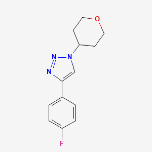 molecular formula C13H14FN3O B2655317 4-(4-fluorophenyl)-1-(tetrahydro-2H-pyran-4-yl)-1H-1,2,3-triazole CAS No. 2034299-19-7