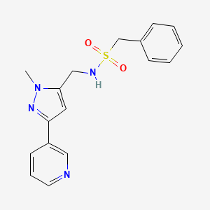N-((1-methyl-3-(pyridin-3-yl)-1H-pyrazol-5-yl)methyl)-1-phenylmethanesulfonamide