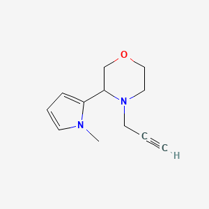molecular formula C12H16N2O B2655319 3-(1-甲基吡咯-2-基)-4-丙-2-炔基吗啉 CAS No. 1645358-82-2