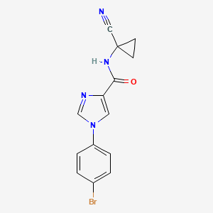 1-(4-bromophenyl)-N-(1-cyanocyclopropyl)-1H-imidazole-4-carboxamide