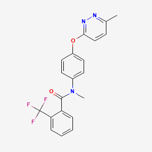 N-methyl-N-(4-((6-methylpyridazin-3-yl)oxy)phenyl)-2-(trifluoromethyl)benzamide