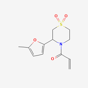 3-(5-Methylfuran-2-yl)-4-(prop-2-enoyl)-1lambda6-thiomorpholine-1,1-dione