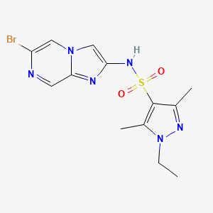 N-(6-Bromoimidazo[1,2-a]pyrazin-2-yl)-1-ethyl-3,5-dimethylpyrazole-4-sulfonamide