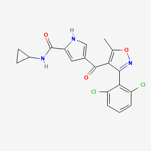 N-cyclopropyl-4-{[3-(2,6-dichlorophenyl)-5-methyl-4-isoxazolyl]carbonyl}-1H-pyrrole-2-carboxamide