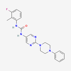 1-(3-Fluoro-2-methylphenyl)-3-[2-(4-phenylpiperazin-1-yl)pyrimidin-5-yl]urea