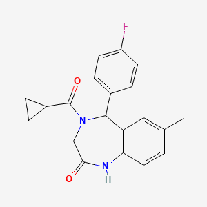 4-(cyclopropanecarbonyl)-5-(4-fluorophenyl)-7-methyl-3,5-dihydro-1H-1,4-benzodiazepin-2-one