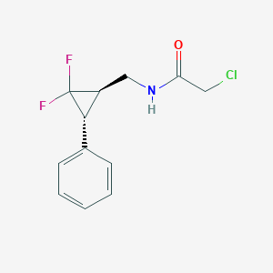 2-Chloro-N-[[(1R,3R)-2,2-difluoro-3-phenylcyclopropyl]methyl]acetamide