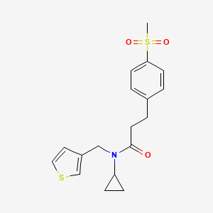 N-cyclopropyl-3-(4-(methylsulfonyl)phenyl)-N-(thiophen-3-ylmethyl)propanamide