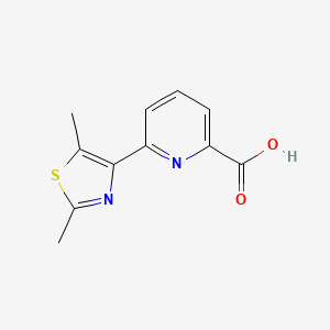 molecular formula C11H10N2O2S B2655352 6-(2,5-Dimethyl-1,3-thiazol-4-yl)pyridine-2-carboxylic acid CAS No. 1706432-13-4
