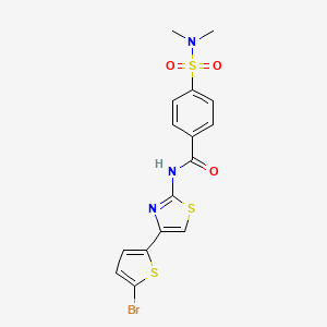 N-[4-(5-bromothiophen-2-yl)-1,3-thiazol-2-yl]-4-(dimethylsulfamoyl)benzamide