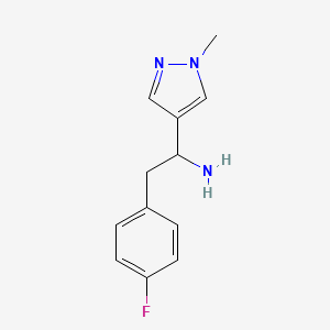 2-(4-Fluorophenyl)-1-(1-methylpyrazol-4-yl)ethanamine