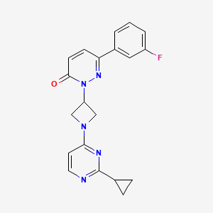 2-[1-(2-Cyclopropylpyrimidin-4-yl)azetidin-3-yl]-6-(3-fluorophenyl)pyridazin-3-one