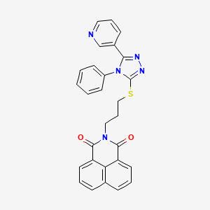 2-[3-[(4-Phenyl-5-pyridin-3-yl-1,2,4-triazol-3-yl)sulfanyl]propyl]benzo[de]isoquinoline-1,3-dione