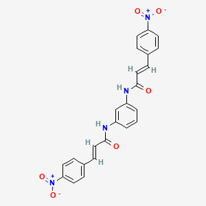 (E)-3-(4-nitrophenyl)-N-[3-[[(E)-3-(4-nitrophenyl)prop-2-enoyl]amino]phenyl]prop-2-enamide