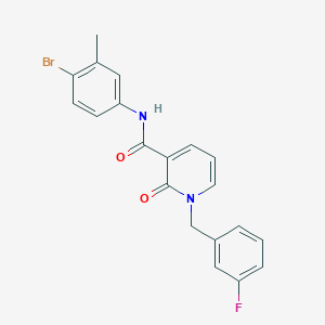 molecular formula C20H16BrFN2O2 B2655382 N-(4-bromo-3-methylphenyl)-1-(3-fluorobenzyl)-2-oxo-1,2-dihydropyridine-3-carboxamide CAS No. 1005297-84-6