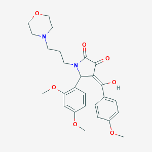 molecular formula C27H32N2O7 B265541 5-(2,4-dimethoxyphenyl)-3-hydroxy-4-(4-methoxybenzoyl)-1-[3-(4-morpholinyl)propyl]-1,5-dihydro-2H-pyrrol-2-one 