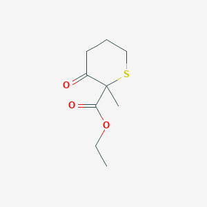 molecular formula C9H14O3S B2655417 Ethyl 2-methyl-3-oxothiane-2-carboxylate CAS No. 69261-28-5