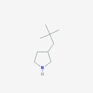 molecular formula C9H19N B2655420 3-(2,2-Dimethylpropyl)pyrrolidine CAS No. 1337112-03-4