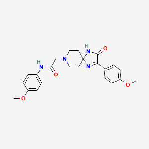molecular formula C23H26N4O4 B2655425 N-(4-methoxyphenyl)-2-(2-(4-methoxyphenyl)-3-oxo-1,4,8-triazaspiro[4.5]dec-1-en-8-yl)acetamide CAS No. 932292-10-9