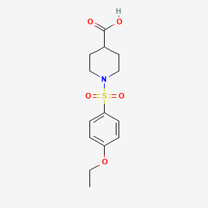 molecular formula C14H19NO5S B2655432 1-[(4-Ethoxyphenyl)sulfonyl]piperidine-4-carboxylic acid CAS No. 757220-86-3