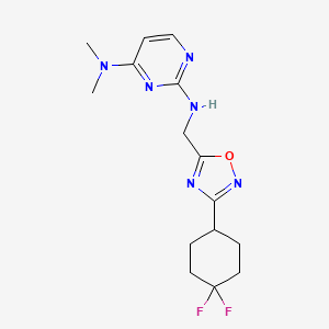 N2-{[3-(4,4-difluorocyclohexyl)-1,2,4-oxadiazol-5-yl]methyl}-N4,N4-dimethylpyrimidine-2,4-diamine