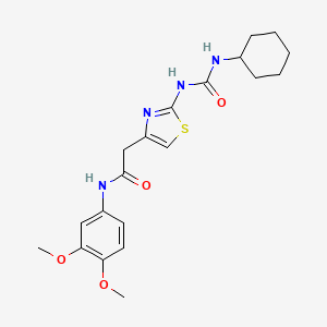 2-(2-(3-cyclohexylureido)thiazol-4-yl)-N-(3,4-dimethoxyphenyl)acetamide