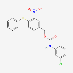 3-nitro-4-(phenylsulfanyl)benzyl N-(3-chlorophenyl)carbamate