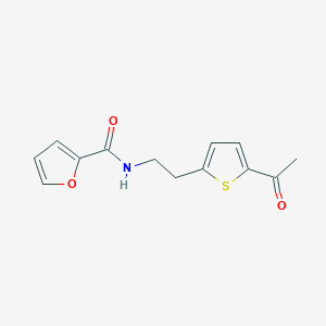 molecular formula C13H13NO3S B2655447 N-(2-(5-乙酰噻吩-2-基)乙基)呋喃-2-甲酰胺 CAS No. 2034436-58-1