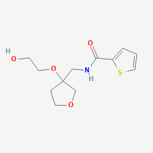 molecular formula C12H17NO4S B2655451 N-((3-(2-羟乙氧基)四氢呋喃-3-基)甲基)噻吩-2-甲酰胺 CAS No. 2309307-97-7