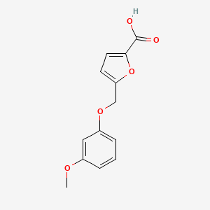 molecular formula C13H12O5 B2655454 5-[(3-Methoxyphenoxy)methyl]-2-furoic acid CAS No. 405897-57-6