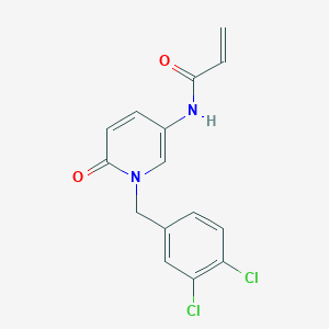 molecular formula C15H12Cl2N2O2 B2655459 N-{1-[(3,4-dichlorophenyl)methyl]-6-oxo-1,6-dihydropyridin-3-yl}prop-2-enamide CAS No. 2396580-22-4