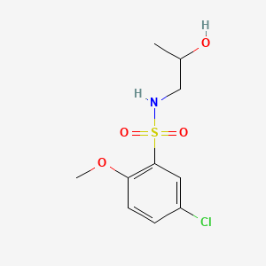 molecular formula C10H14ClNO4S B2655462 5-chloro-N-(2-hydroxypropyl)-2-methoxybenzenesulfonamide CAS No. 86919-20-2