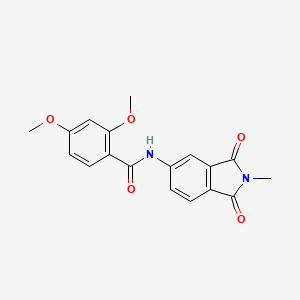molecular formula C18H16N2O5 B2655463 2,4-dimethoxy-N-(2-methyl-1,3-dioxoisoindolin-5-yl)benzamide CAS No. 318513-51-8