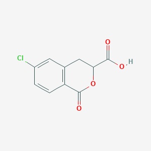 molecular formula C10H7ClO4 B2655493 6-氯-1-氧代-3,4-二氢-1H-异色满-3-羧酸 CAS No. 951902-52-6