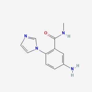 molecular formula C11H12N4O B2655496 5-amino-2-(1H-imidazol-1-yl)-N-methylbenzamide CAS No. 1322604-88-5