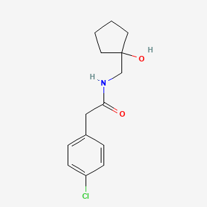 molecular formula C14H18ClNO2 B2655501 2-(4-chlorophenyl)-N-((1-hydroxycyclopentyl)methyl)acetamide CAS No. 1216563-99-3
