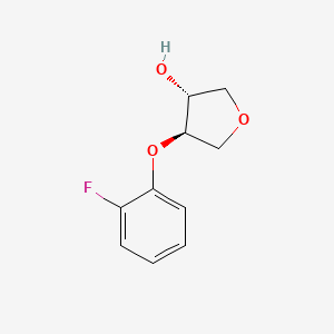 molecular formula C10H11FO3 B2655511 (3R,4R)-4-(2-fluorophenoxy)tetrahydrofuran-3-ol CAS No. 2023776-59-0; 2278351-62-3