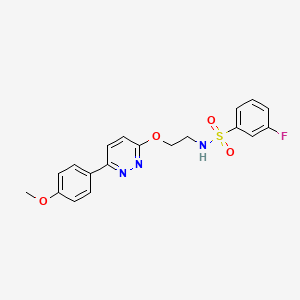 molecular formula C19H18FN3O4S B2655517 3-fluoro-N-(2-((6-(4-methoxyphenyl)pyridazin-3-yl)oxy)ethyl)benzenesulfonamide CAS No. 1005295-72-6
